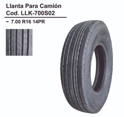 LLANTA PARA CAMION 7.00 R16 14PR LINEAL